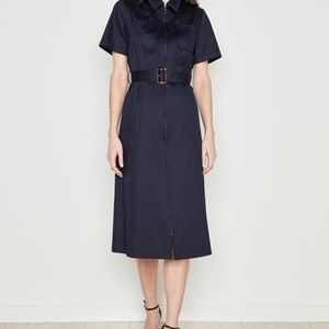 Eli Tahari blue dress , size 12, new , zipper in front,